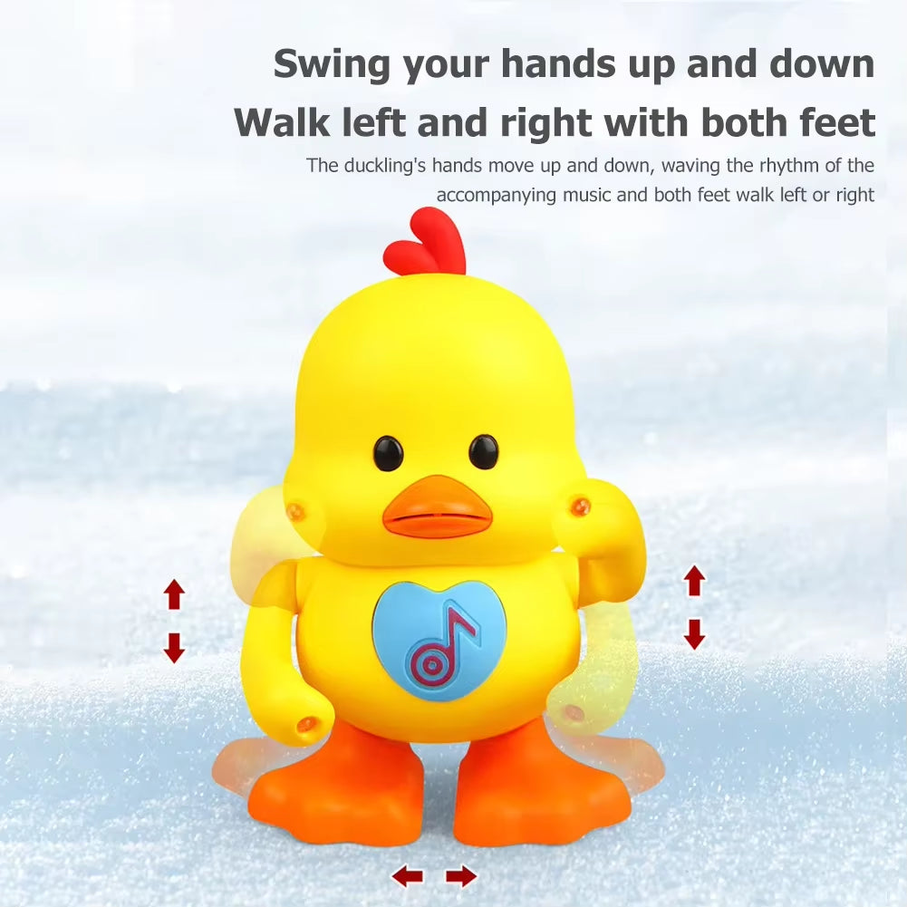 1-3Pcs Multifunctional Dancing Ducks Toys Light up Cute Little Yellow Ducks Robot Music Dancing Animals Lamps Educational Gift