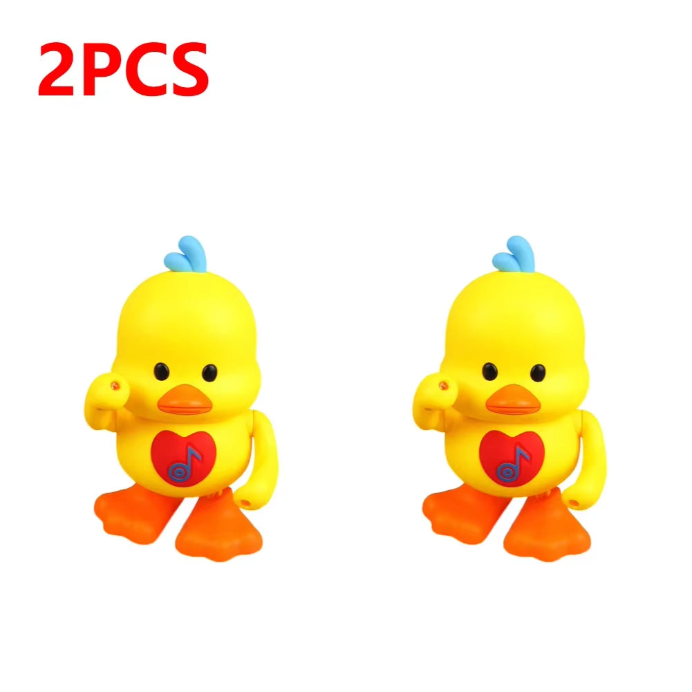 1-3Pcs Multifunctional Dancing Ducks Toys Light up Cute Little Yellow Ducks Robot Music Dancing Animals Lamps Educational Gift