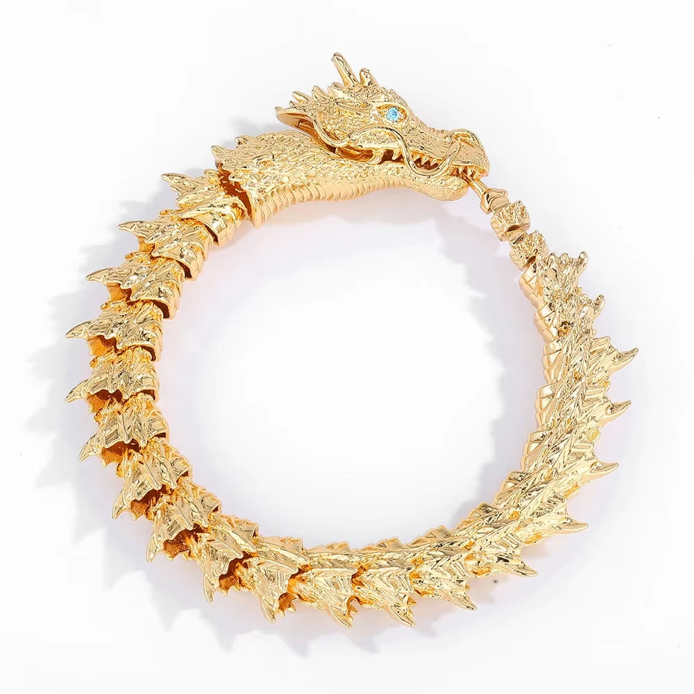 Traditional Tibetan Buddhism Dragon Bracelet Domineering Dragon Scales Bangle for Men Women Lucky Amulet Bracelet Jewelry Gift